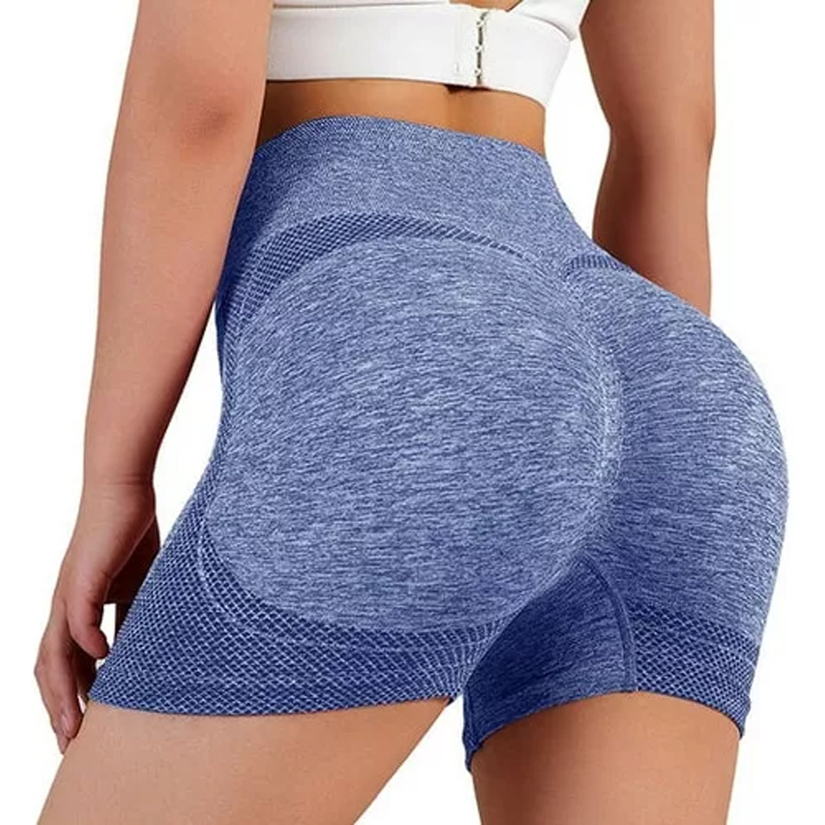 Shorts Deportivos Push Up Azul para Mujer