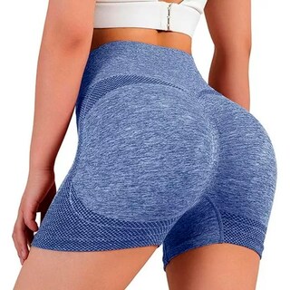 Foto 1 | Shorts Deportivos Push Up Azul para Mujer
