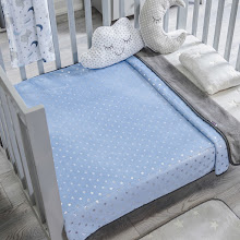 Foto 3 pulgar | Cobertor Baby Siberia Vianney Blue Stars de 110x150cm Azul