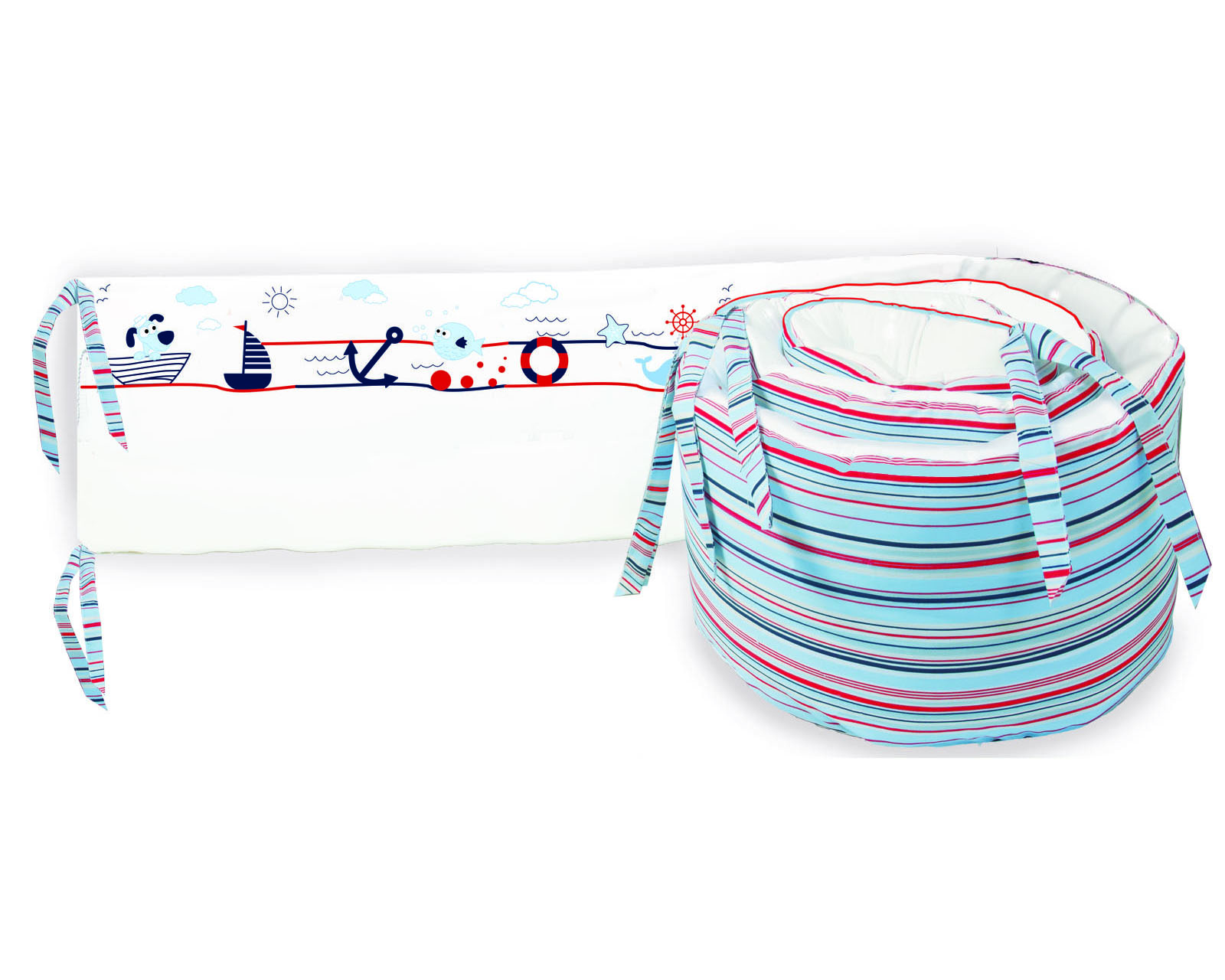 Foto 1 | Bumper Protector Marinero Magic Dreams Baby Baby Md605 color Azul Protege 4.80 de Largo por 35 cm de Alto