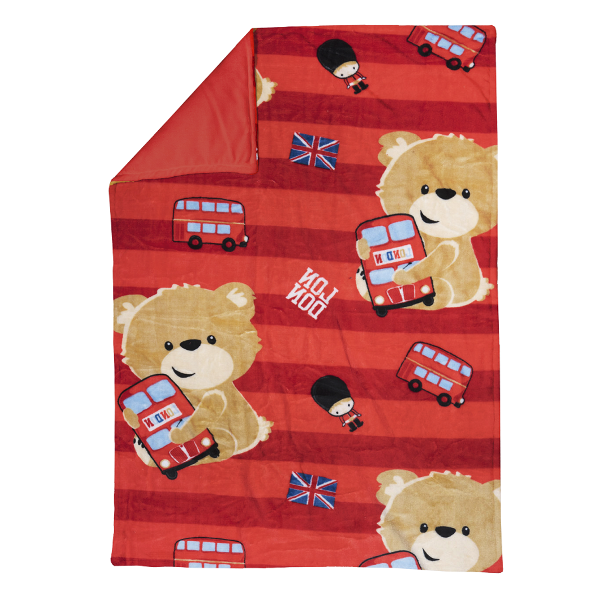 Cobertor Chiqui Mundo Baby London color Rojo para Cun