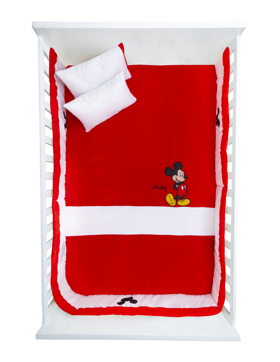 Foto 1 | Cobertor Bordado para Cunero Chiqui Mundo Mickey color Rojo