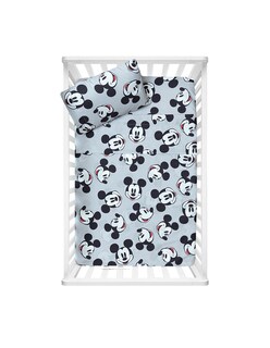 Foto 1 | Juego Sábanas Ultrasoft Mini Cuna Chiqui Mundo Classic Mickey color Gris 3 Piezas