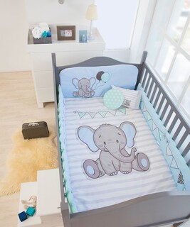 Foto 3 | Set de Edredón Chiqui Mundo Elefantito para Cama/Cuna/Corral
