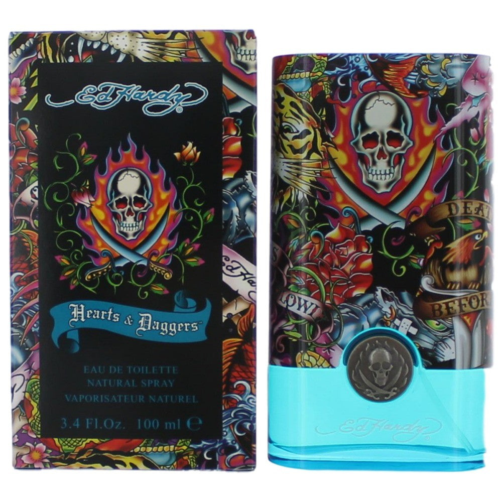 Perfume Ed Hardy De Christian Audigier En Forma De Corazón Y Dagas, 100 Ml - Venta Internacional.