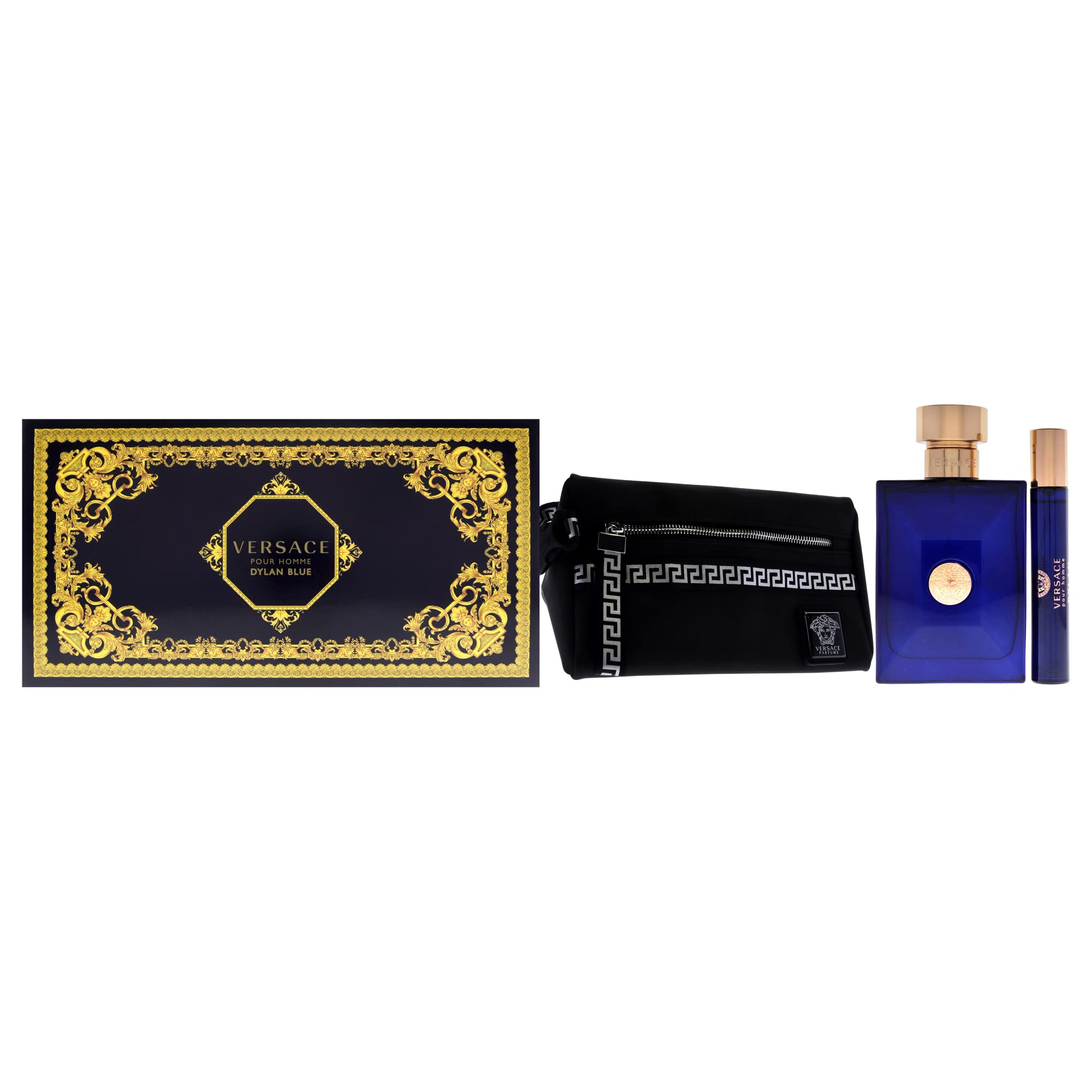 Set De Regalo Perfume Versace Dylan Blue Eau De Toilette De 3 Piezas - Venta Internacional