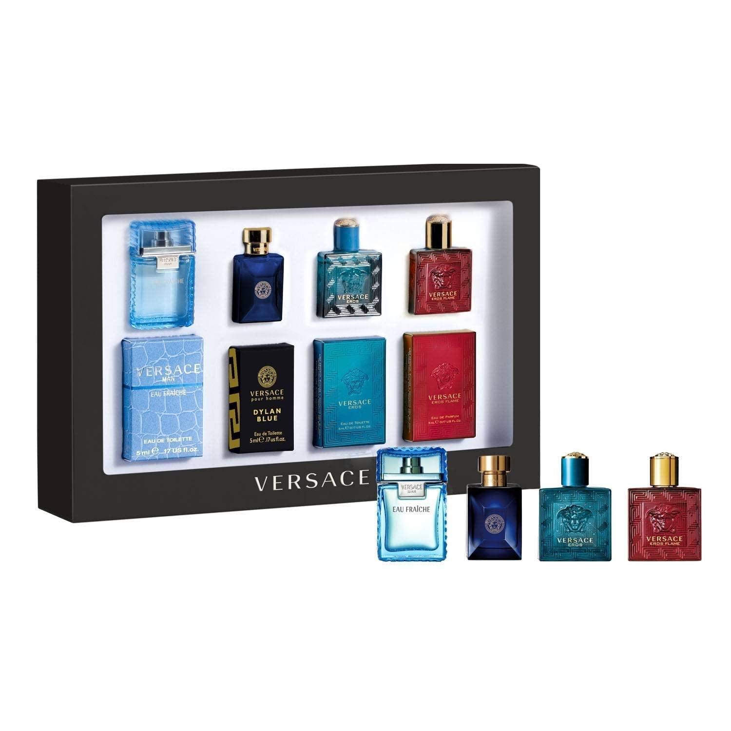 Set De Regalo Versace Para Hombre - 4 Miniperfumes - Venta Internacional