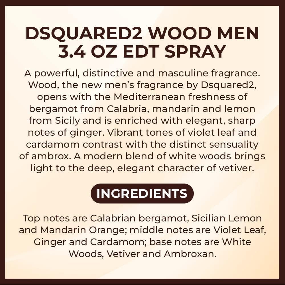 Foto 8 pulgar | Perfume Dsquared2 Wood Men Eau de Toilette 100 ml para Hombre - Venta Internacional