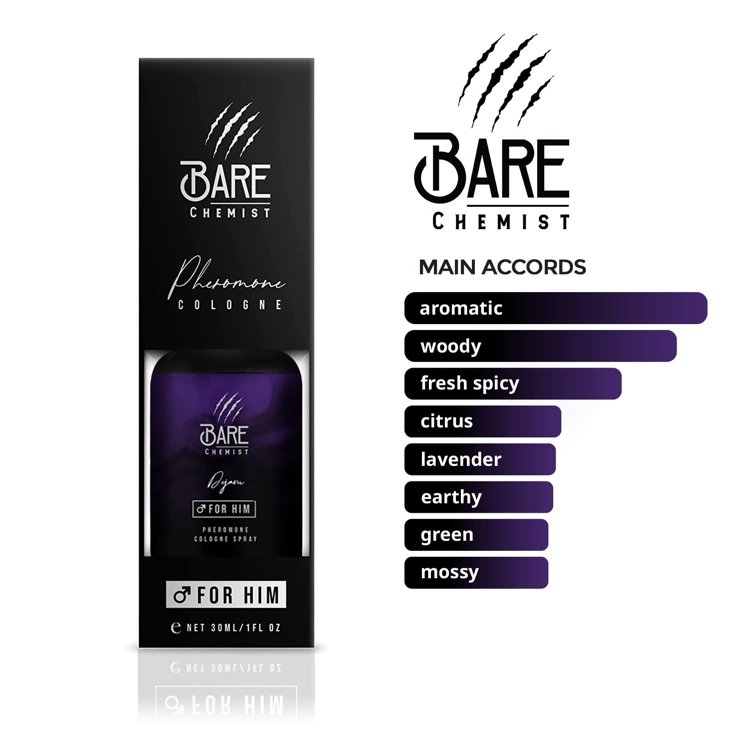 Foto 3 pulgar | Colonia De Feromonas Bare Chemist Dejavu Para Hombre, 30 Ml - Venta Internacional.