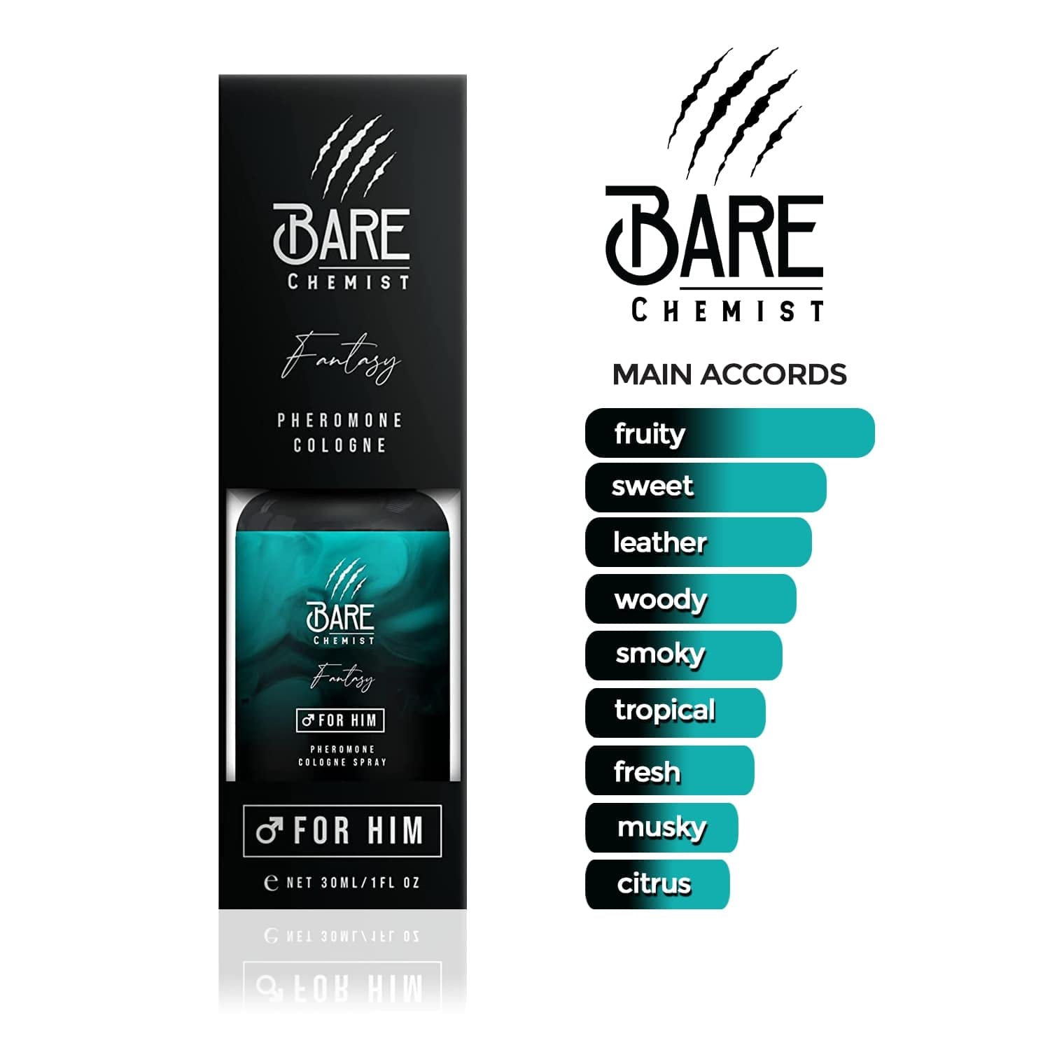 Foto 3 pulgar | Cologne Bare Chemist Fantasy Pheromone Para Hombre, 30 Ml - Venta Internacional.