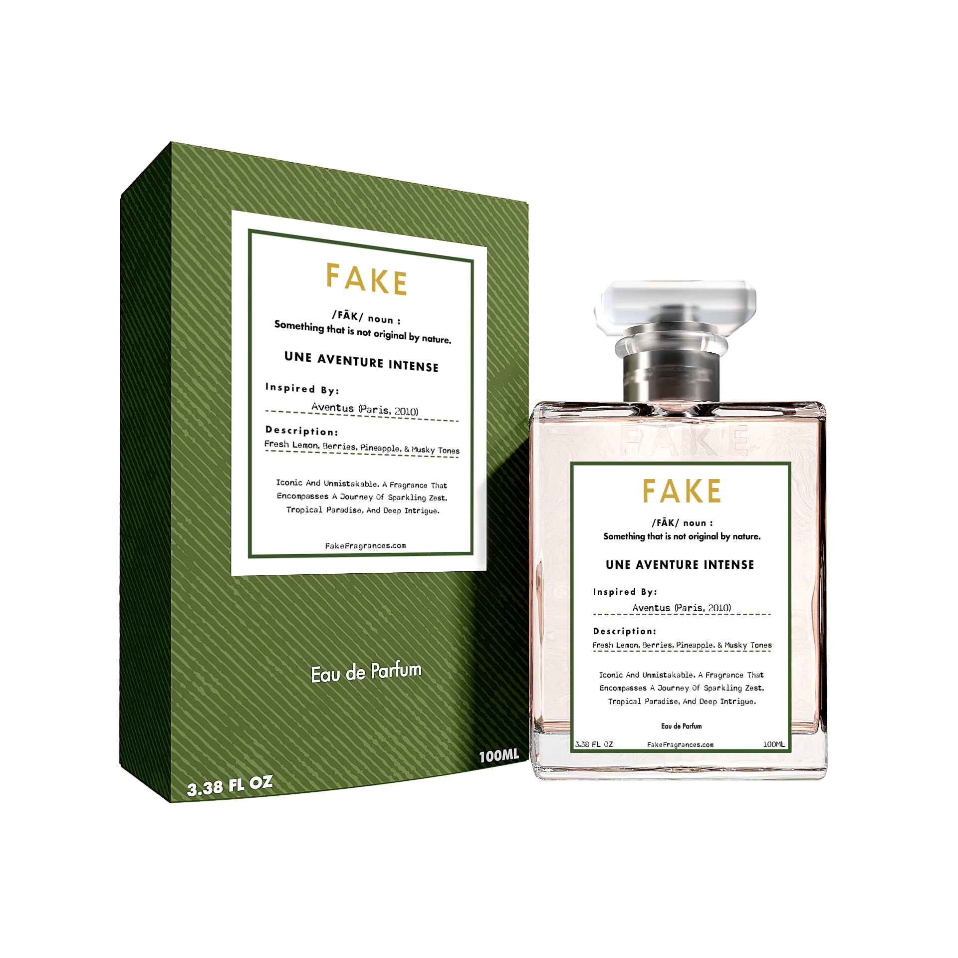 Foto 2 pulgar | Perfume Fake Une Aventure Intense Eau De Parfum Para Hombre, 100 Ml - Venta Internacional.