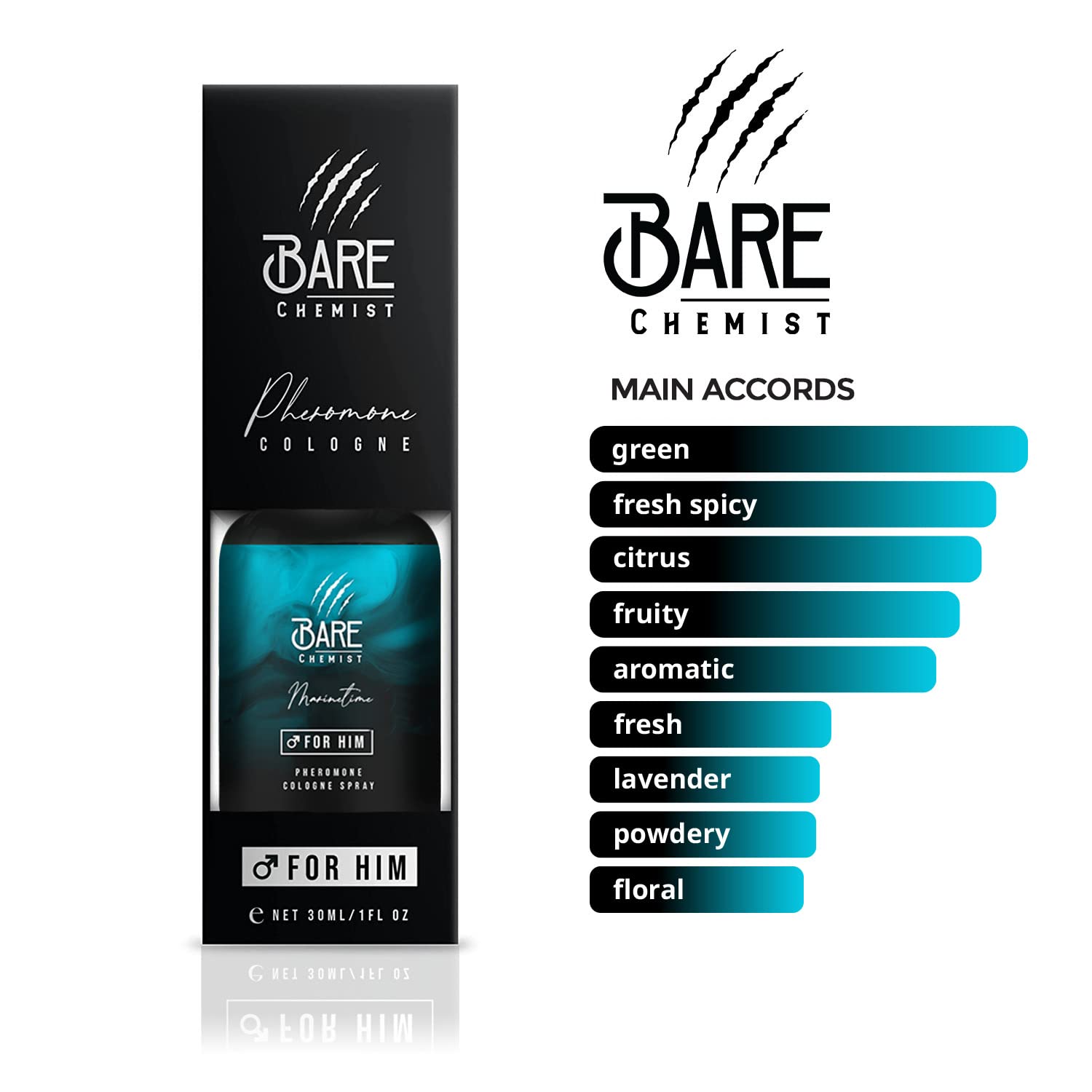 Foto 2 | Feromonas Para Hombre Cologne Bare Chemist Maritime, 100 Ml - Venta Internacional.