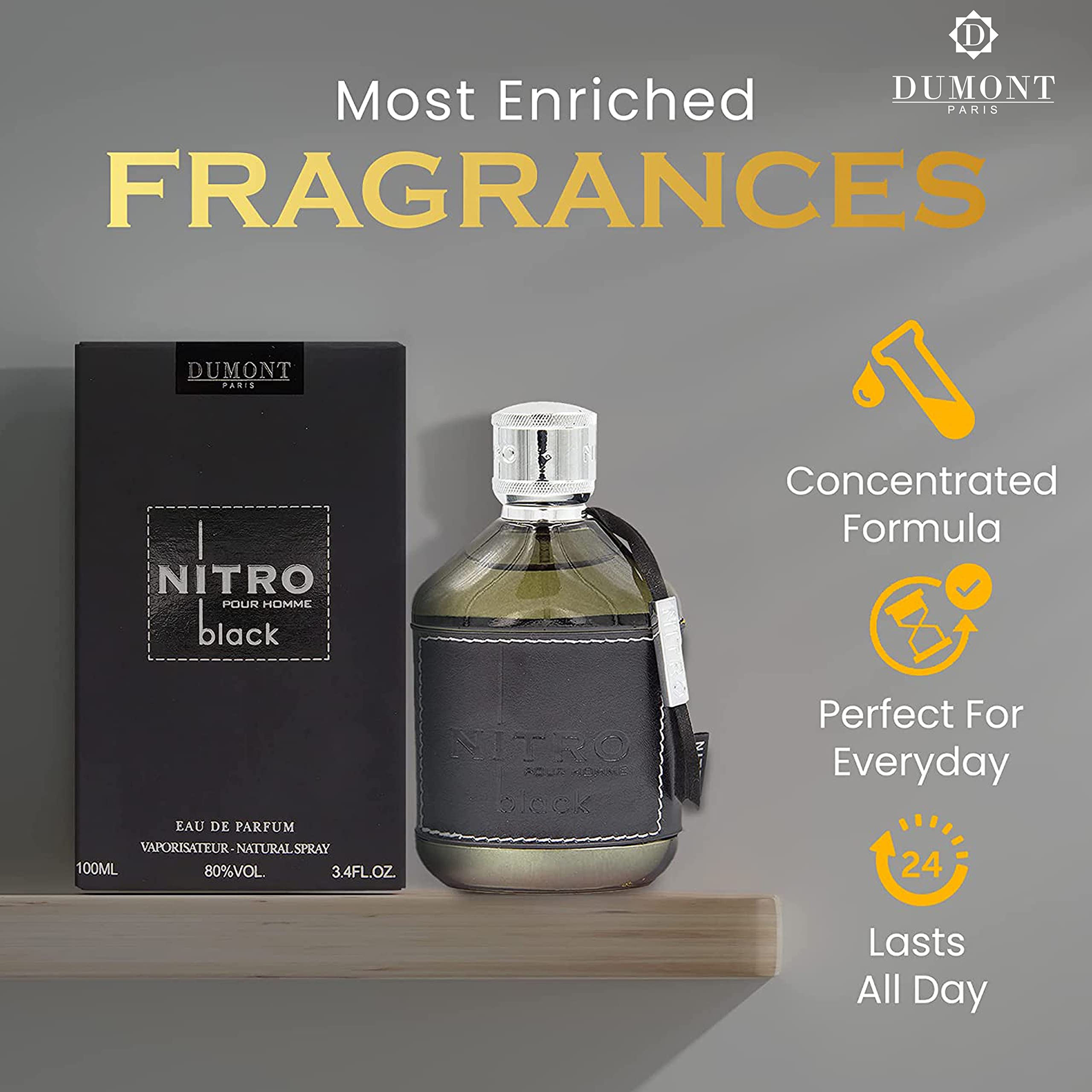 Foto 8 pulgar | Perfume Dumont Nitro Black Eau De Parfum 100 Ml Para Hombre - Venta Internacional.
