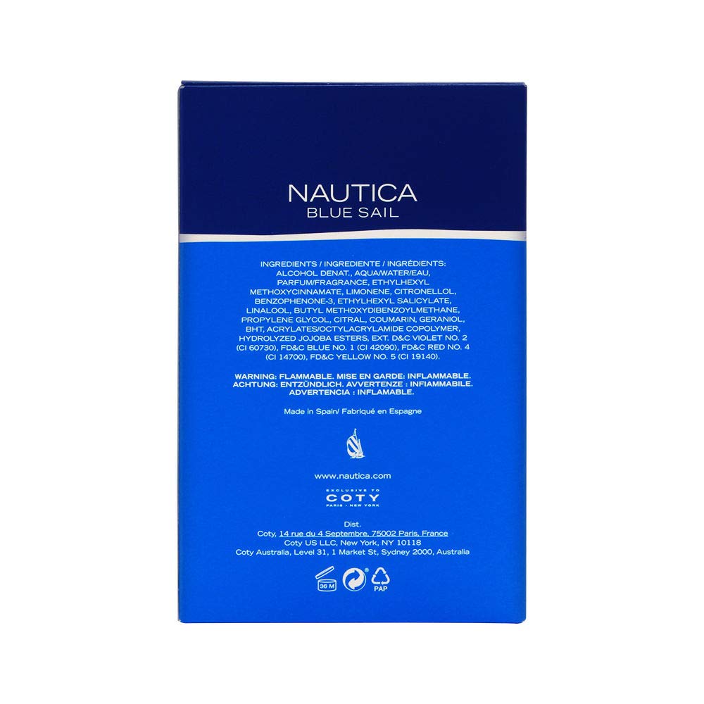 Foto 3 pulgar | Perfume Nautica Blue Sail Eau De Toilette 100 Ml Para Hombre - Venta Internacional