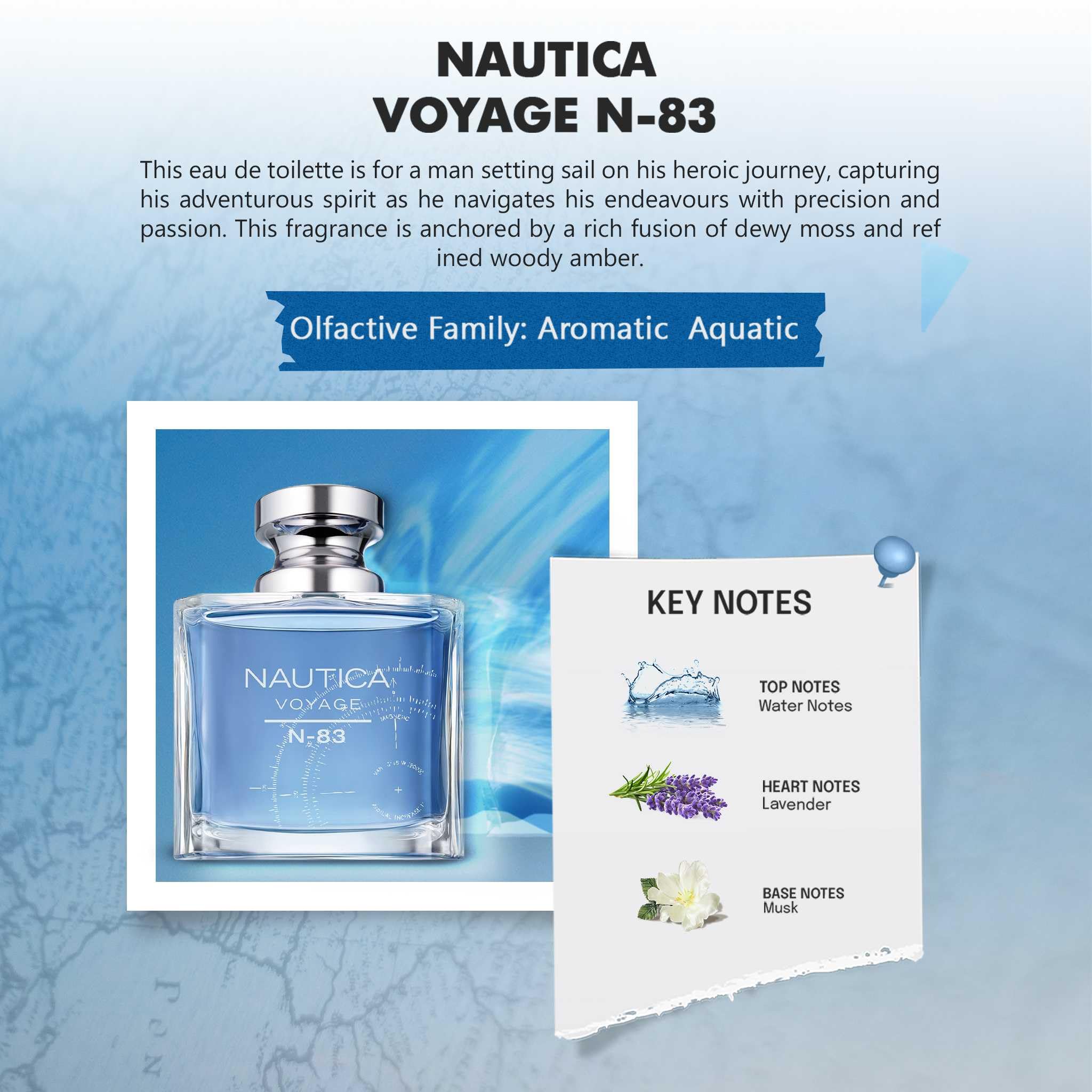 Foto 4 | Perfume Nautica Voyage N-83 Eau De Toilette para Hombre,100 Ml - Venta Internacional