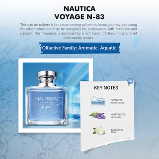 Foto 4 | Perfume Nautica Voyage N-83 Eau De Toilette para Hombre,100 Ml - Venta Internacional