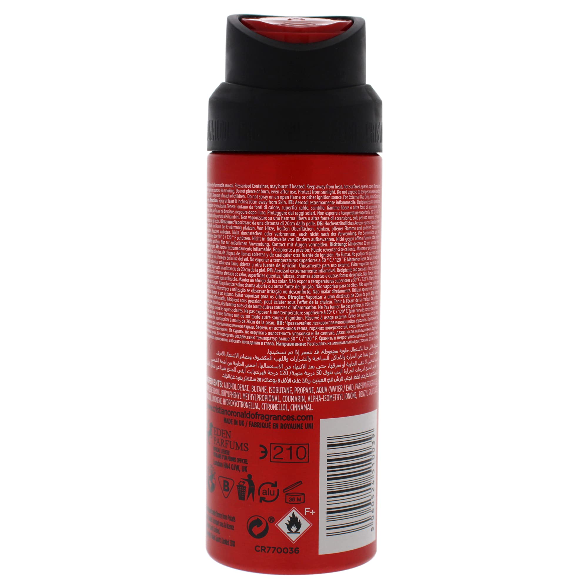 Foto 7 pulgar | Spray Corporal Cristiano Ronaldo Cr7 150 Ml para Hombre - Venta Internacional