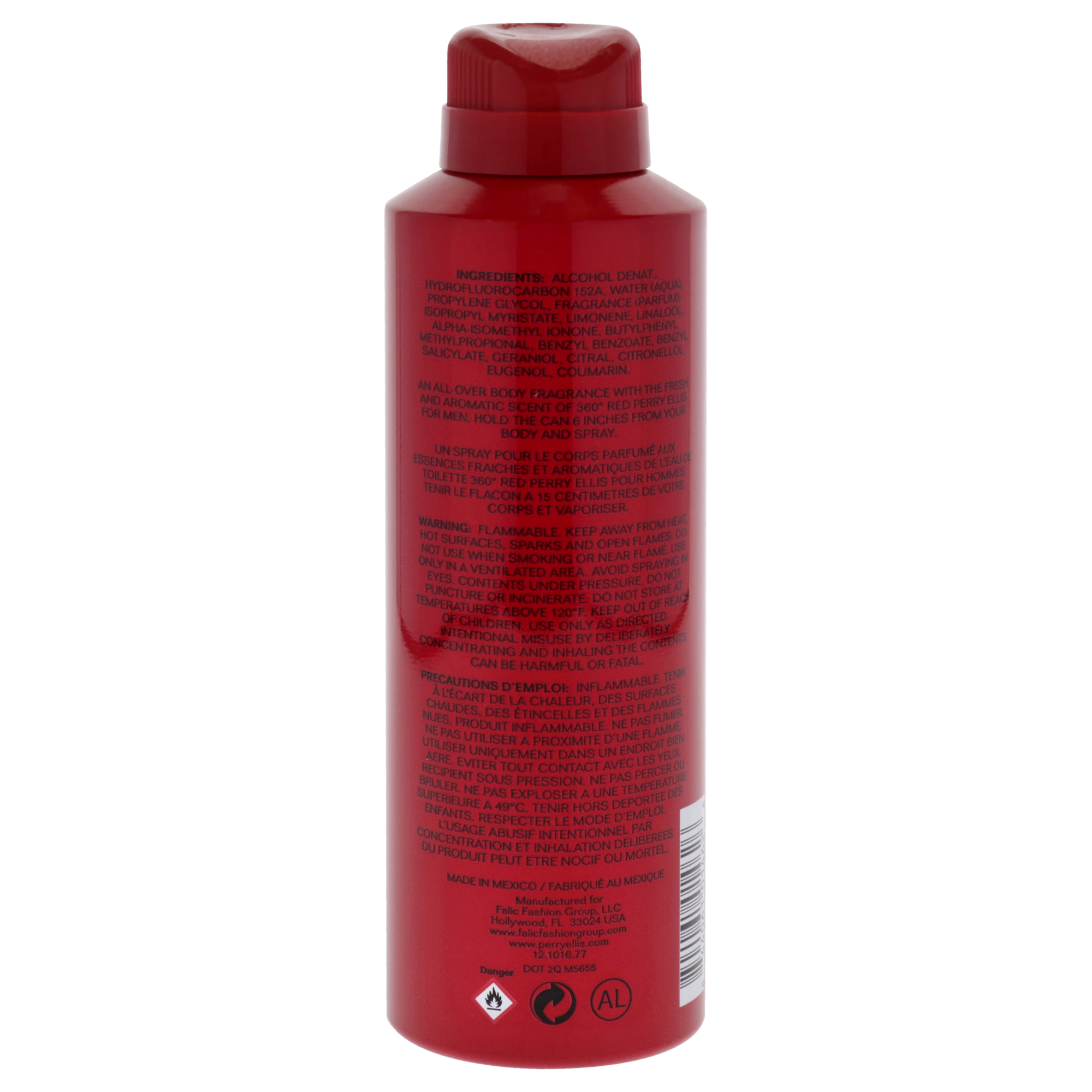 Foto 4 pulgar | Spray Corporal Perry Ellis 360 Red 180 Ml para Hombre - Venta Internacional