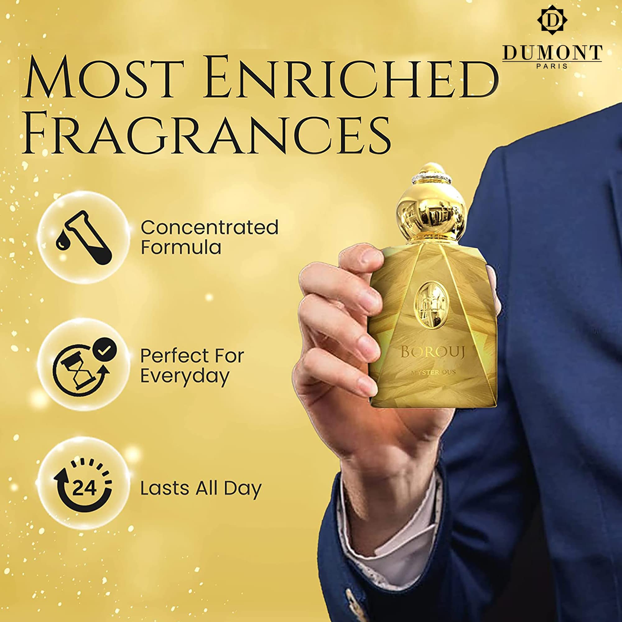 Foto 4 pulgar | Perfume Dumont Borouj Mysterious de 85 Ml Fragancia Unisex - Venta Internacional