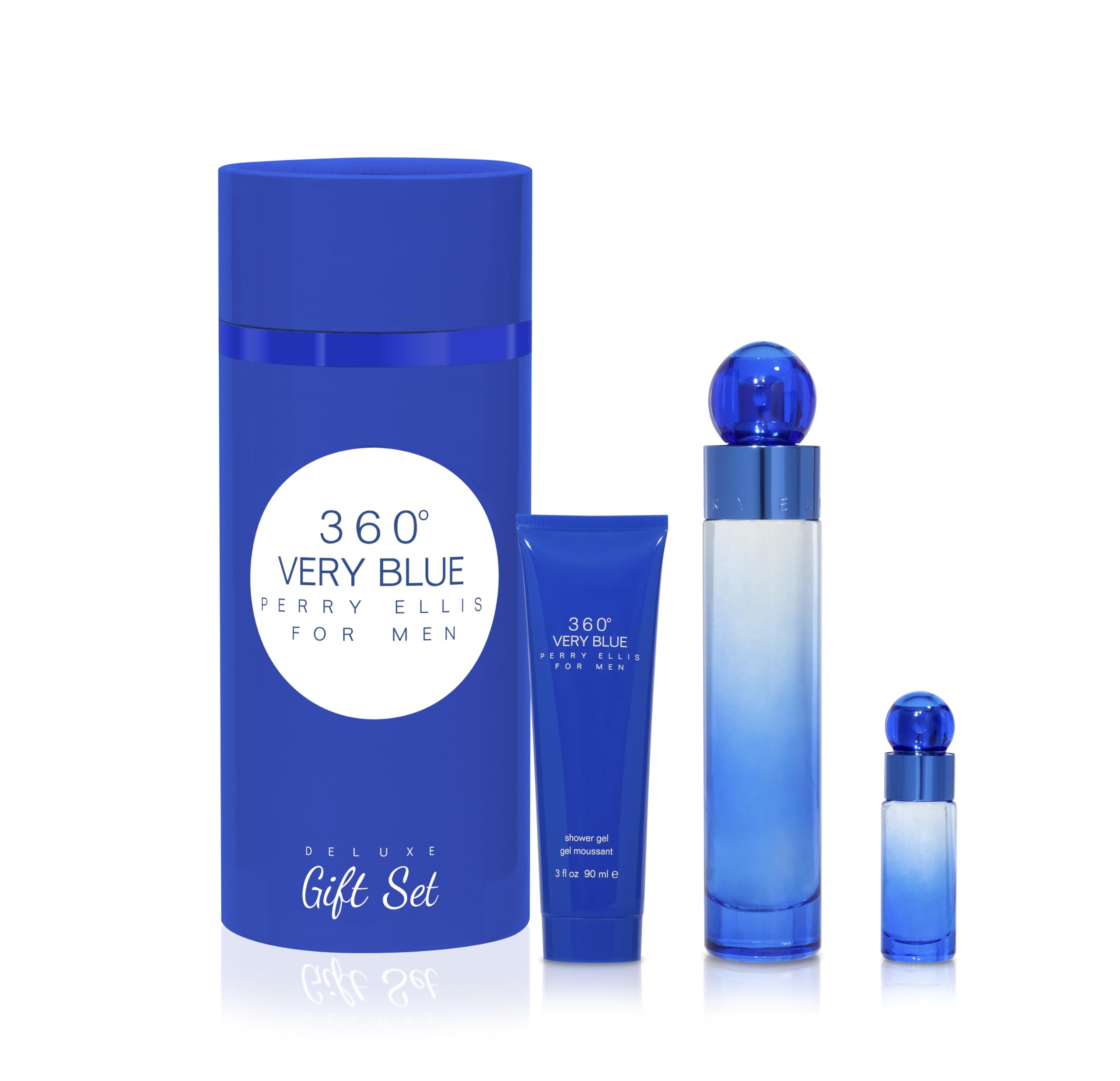 Set de Regalo Perfume Perry Ellis 360° Very Blue 3 Piezas - Venta Internacional