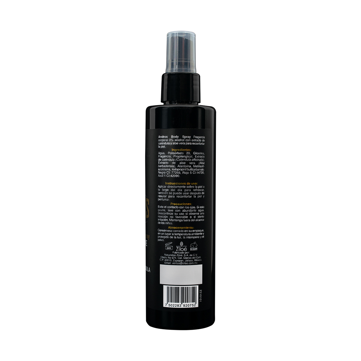 Foto 3 pulgar | Body Spray Andros 250 Ml Fragancia Corporal Para Hombres