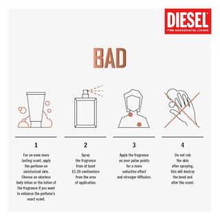Foto 7 | Perfume Diesel Bad Eau De Toilette En Aerosol Para Hombre, 100 Ml - Venta Internacional.