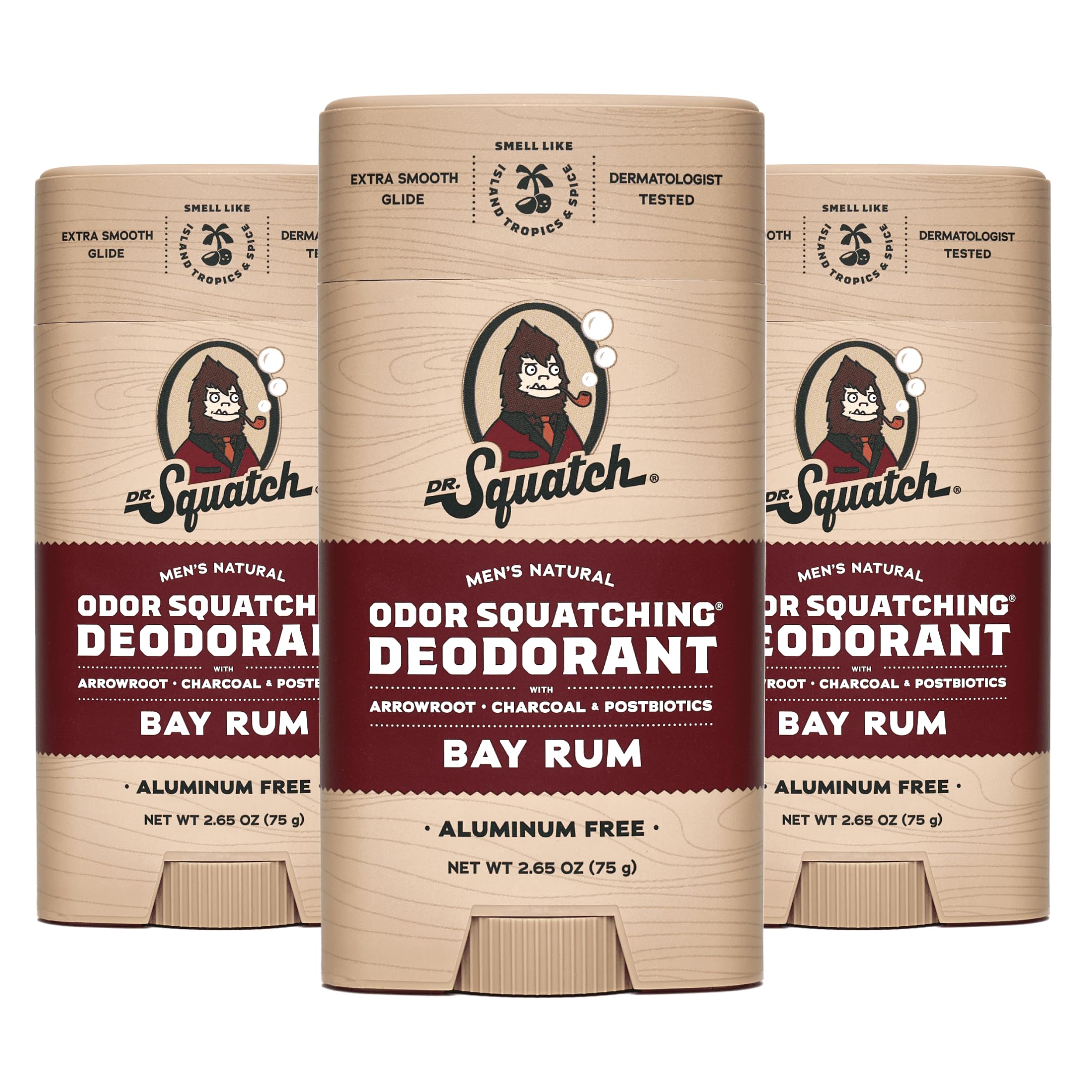 Foto 2 pulgar | Desodorante Dr. Squatch Natural Bay Rum Para Hombre, 80 Ml, Paquete De 3 - Venta Internacional.