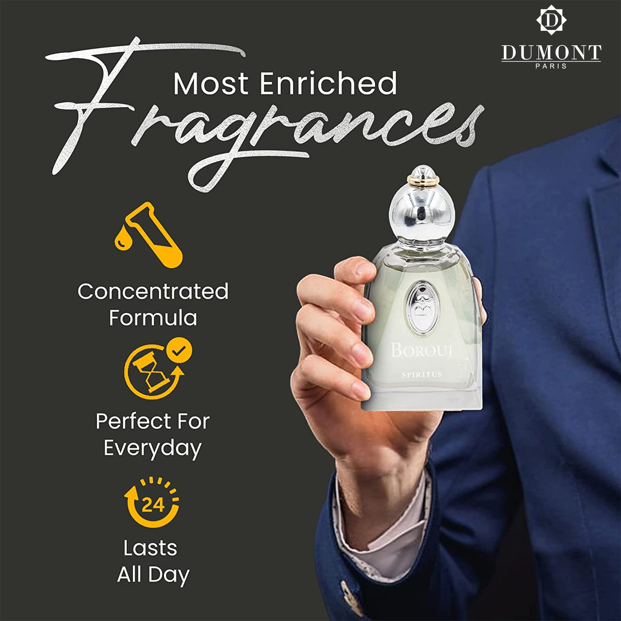 Foto 3 pulgar | Perfume Dumont Borouj Spiritus 85 Ml Unisex De Larga Duración - Venta Internacional.