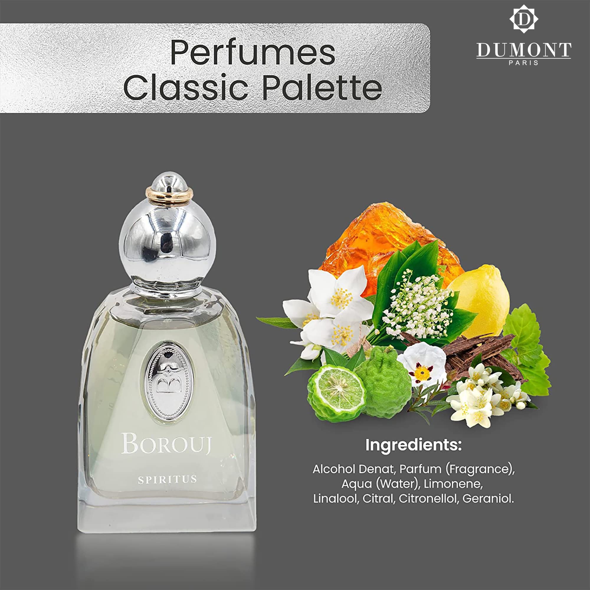 Foto 7 pulgar | Perfume Dumont Borouj Spiritus 85 Ml Unisex De Larga Duración - Venta Internacional.