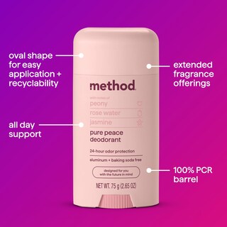 Foto 3 | Deodorant Method Pure Peace, 78 Ml, 24 Horas, Protección Contra Olores - Venta Internacional.