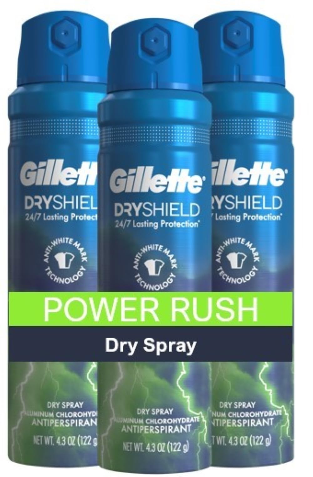 Desodorante Antitranspirante Gillette Dry Spray Power Rush 125 Ml - Venta Internacional.