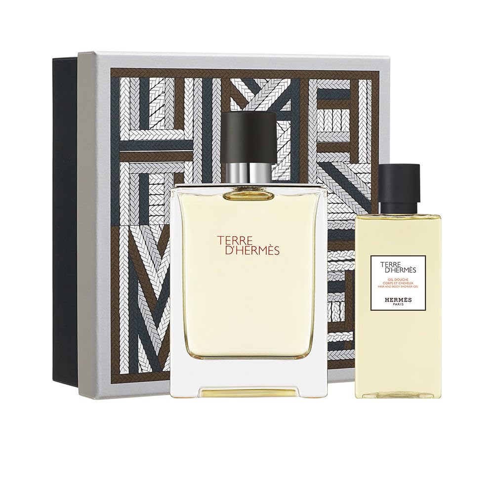 Foto 2 | Set De Perfume Hermes Terre D'hermes Eau De Toilette 100 Ml + Gel - Venta Internacional.