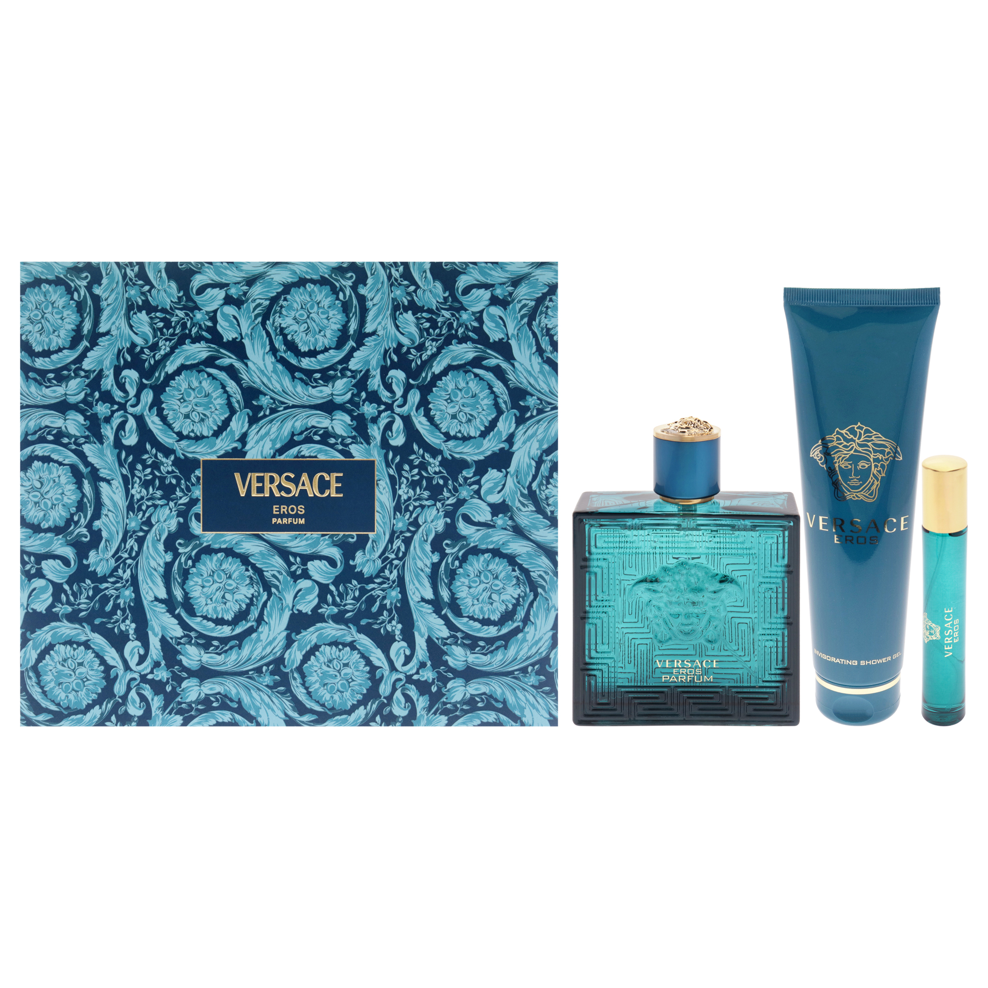 Foto 2 pulgar | Set De Regalo Perfume Versace Eros De 100 Ml Para Hombre, 3 Piezas - Venta Internacional.