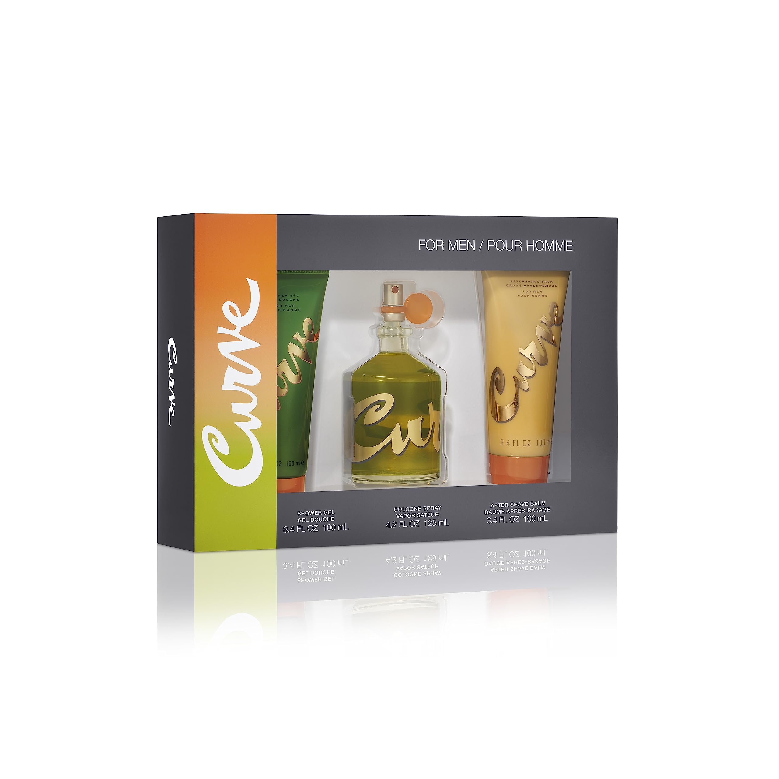 Set De Fragancias Curve Cologne Spray 125 Ml, Bálsamo 100 Ml Y Gel 100 Ml - Venta Internacional. $1,389
