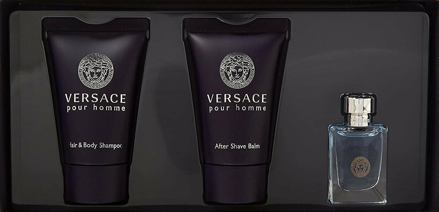 Foto 4 pulgar | Miniset De Regalo Perfume Versace Pour Homme Para Hombre, 3 Piezas - Venta Internacional.