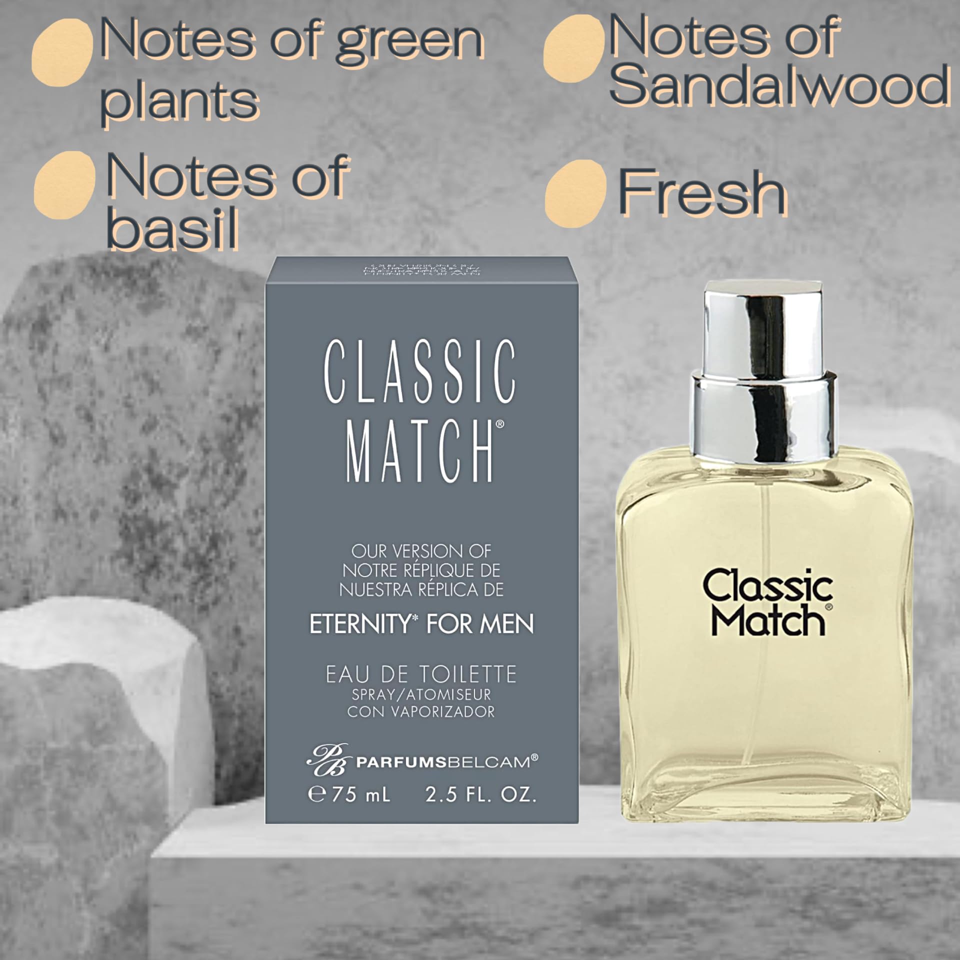 Foto 5 pulgar | Perfume Pb Parfumsbelcam Classic Match Cm Eternity 75 Ml Para Hombre - Venta Internacional.