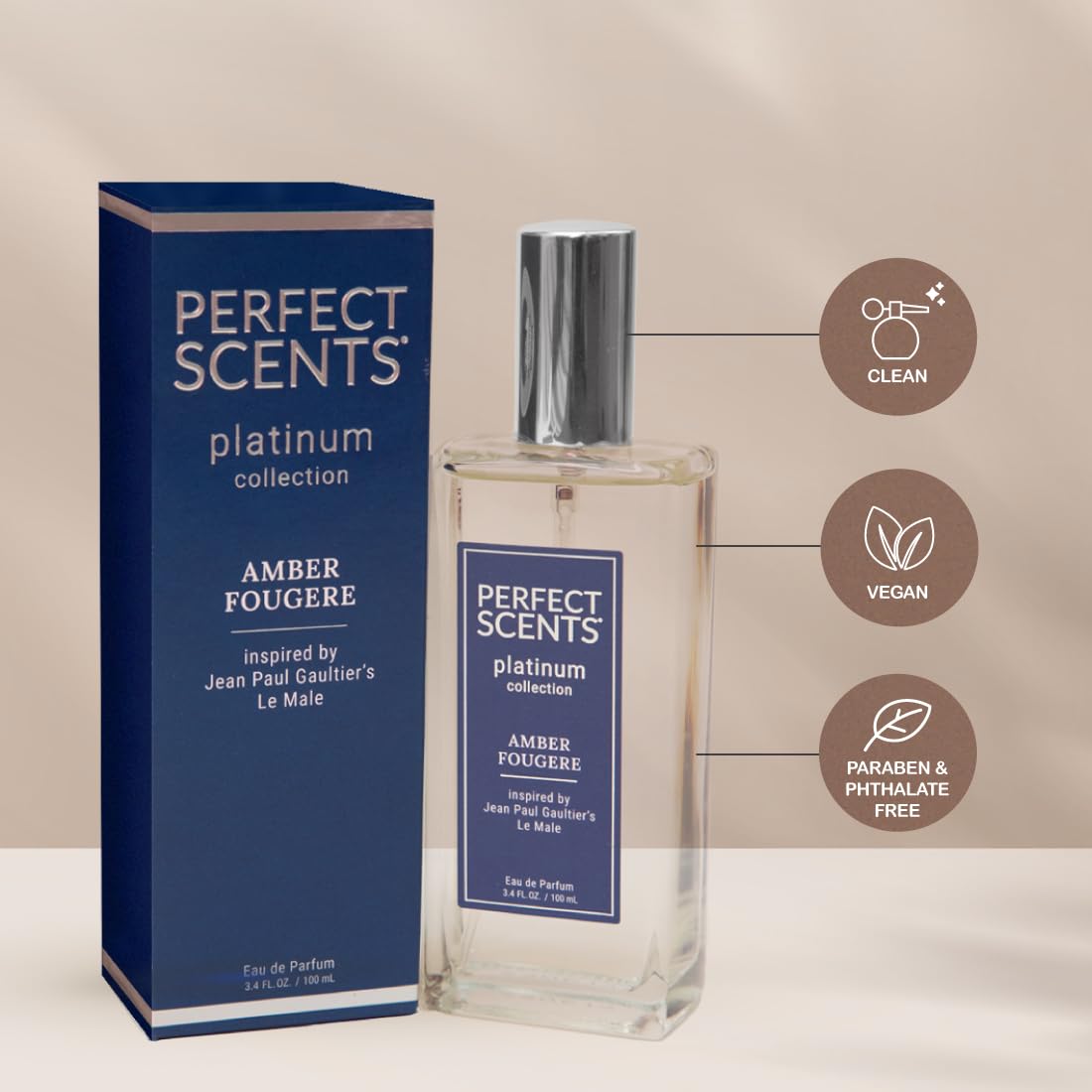 Foto 5 pulgar | Perfume Instyle Fragrances Perfect Scents Le Male Platinum 100 Ml - Venta Internacional.