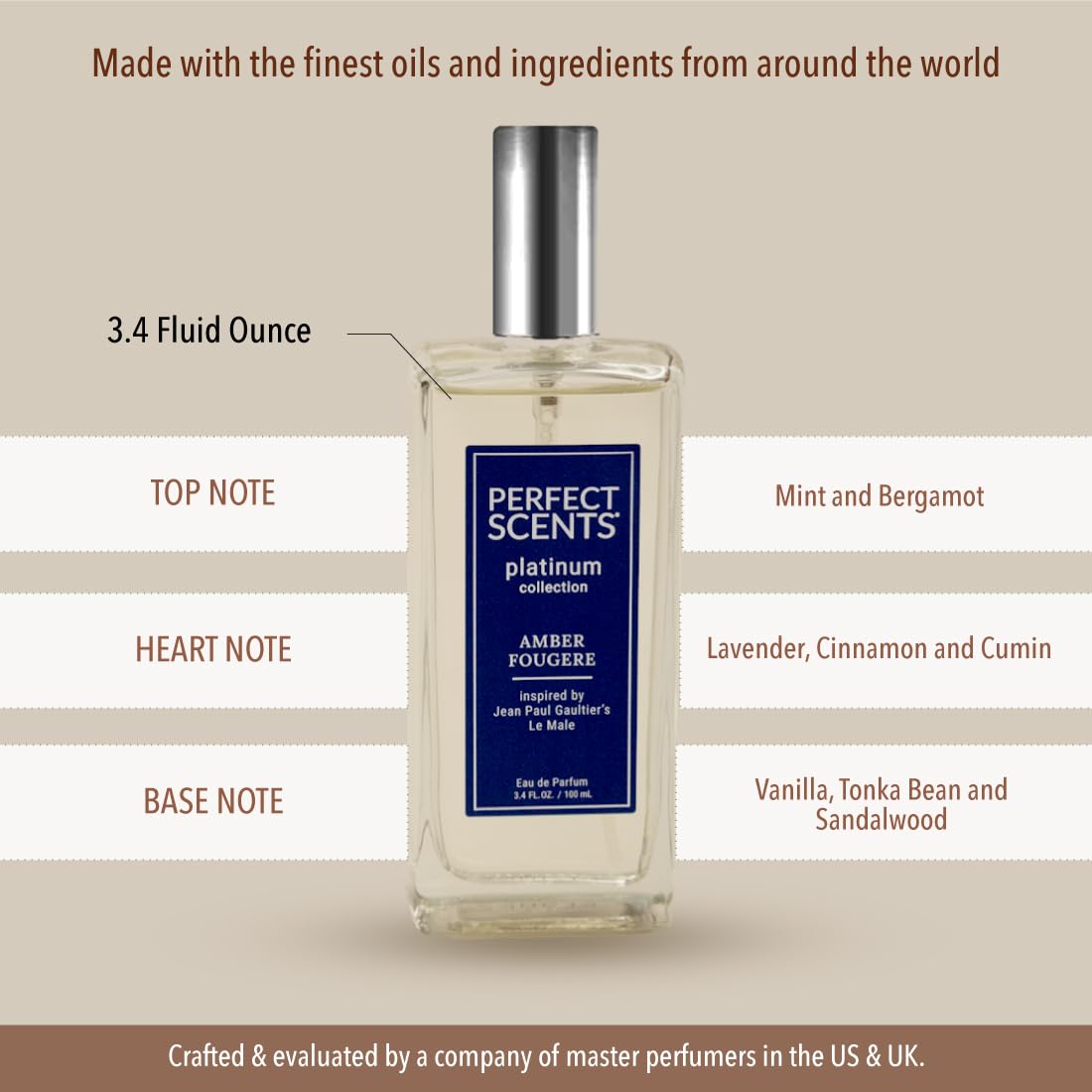 Foto 8 pulgar | Perfume Instyle Fragrances Perfect Scents Le Male Platinum 100 Ml - Venta Internacional.