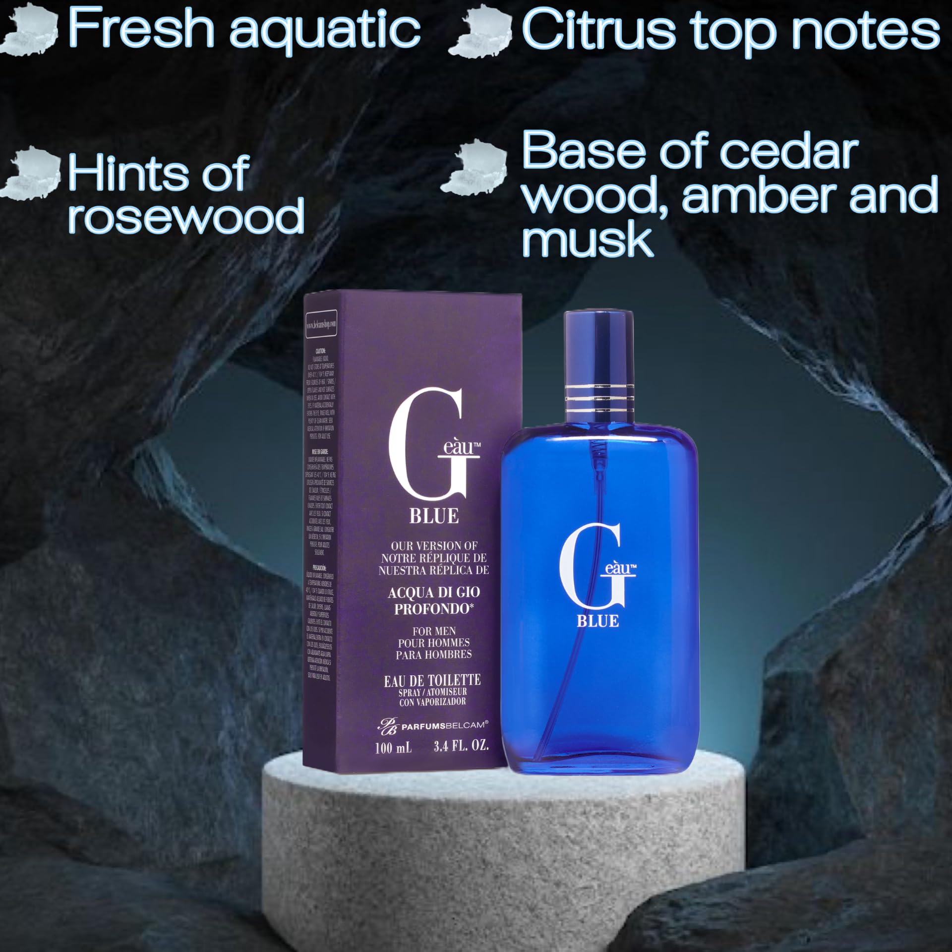 Foto 4 pulgar | Perfume PB Parfumsbelcam G Eau Blue Eau De Toilette 100 ml - Venta Internacional
