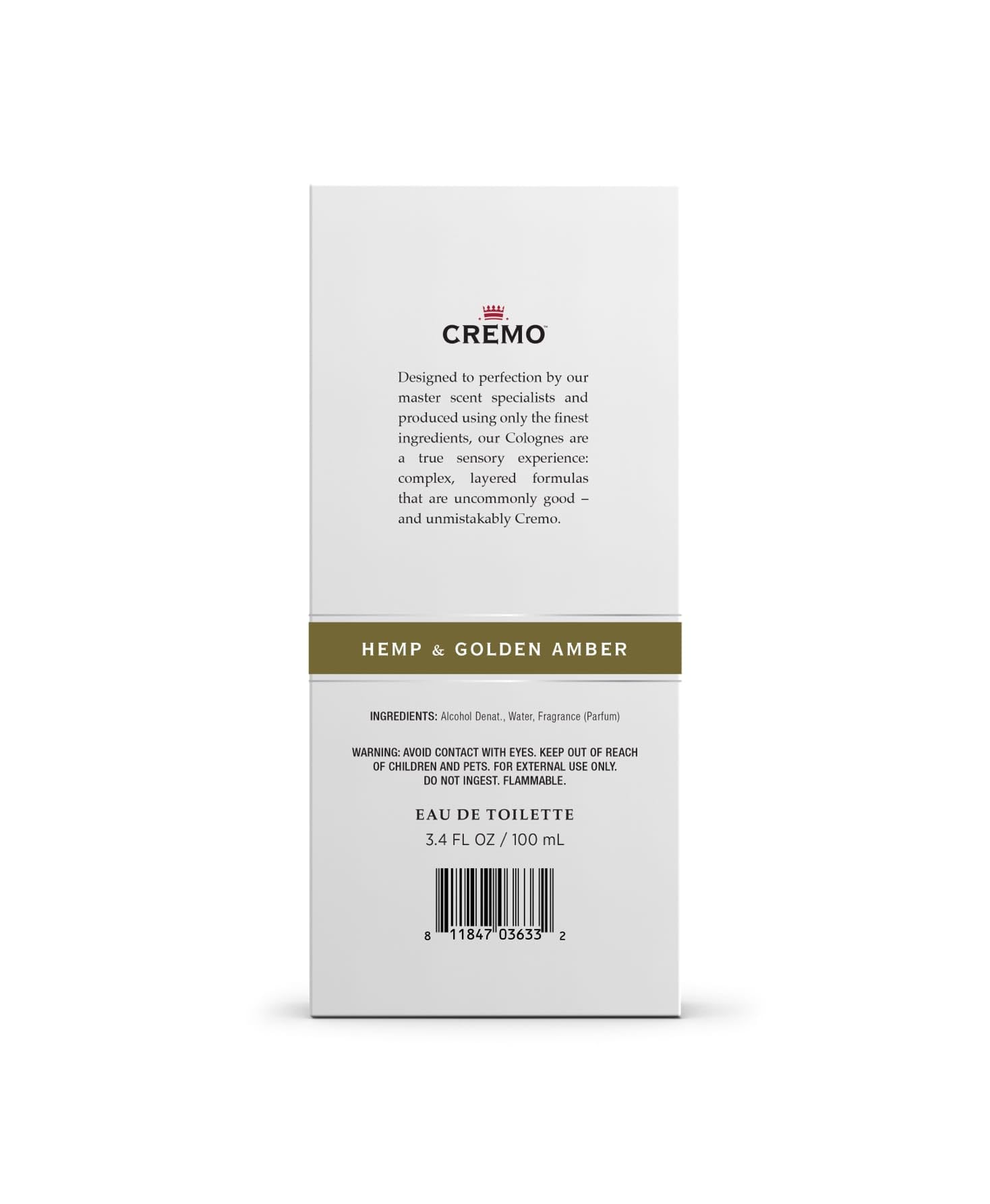 Foto 6 | Cologne Spray Cremo Hemp & Golden Amber 100 Ml Para Hombre - Venta Internacional.