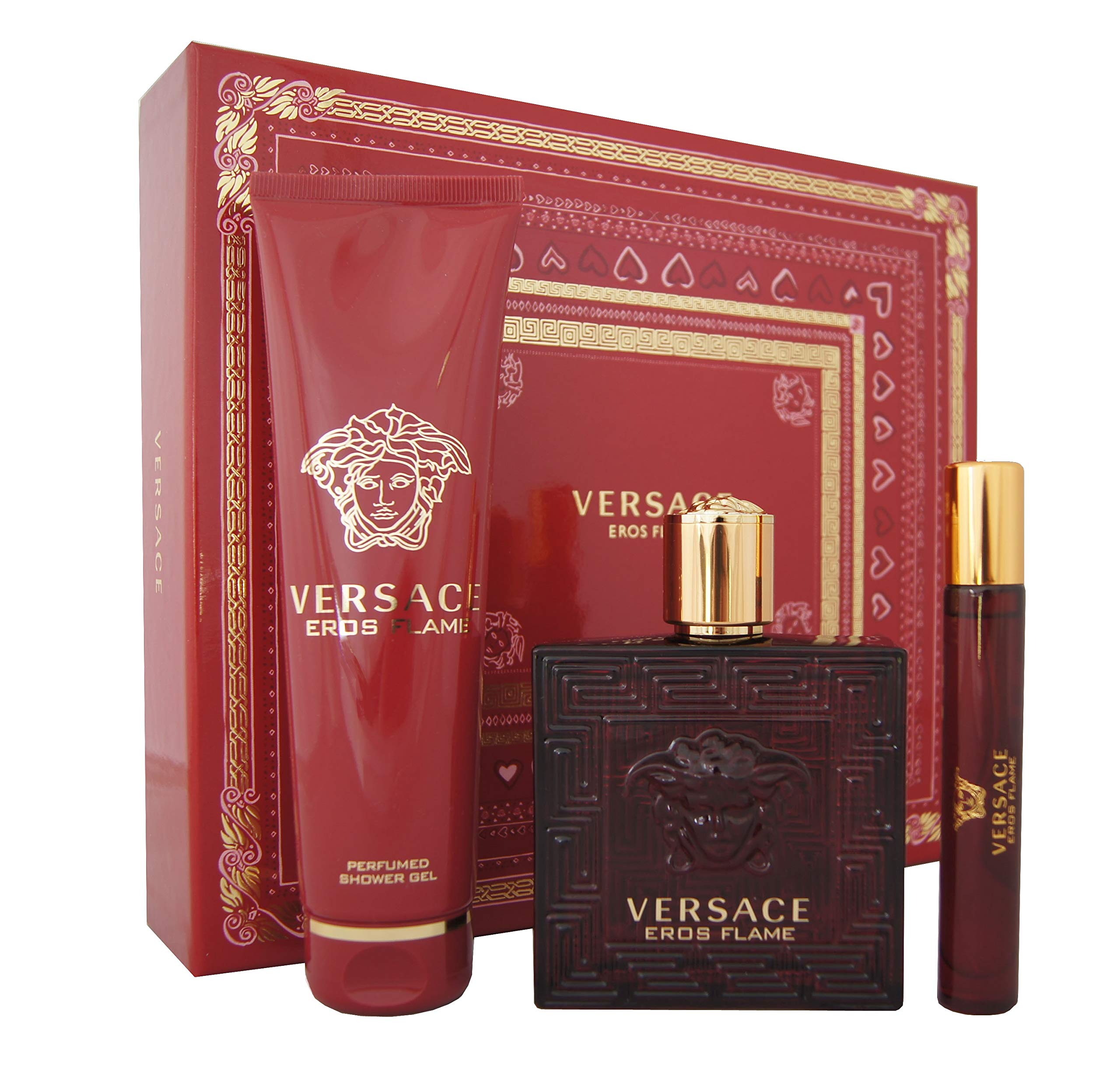 Foto 4 pulgar | Set de Regalo Perfume Versace Eros Flame Eau De Parfum 100 ml 3 Piezas - Venta Internacional