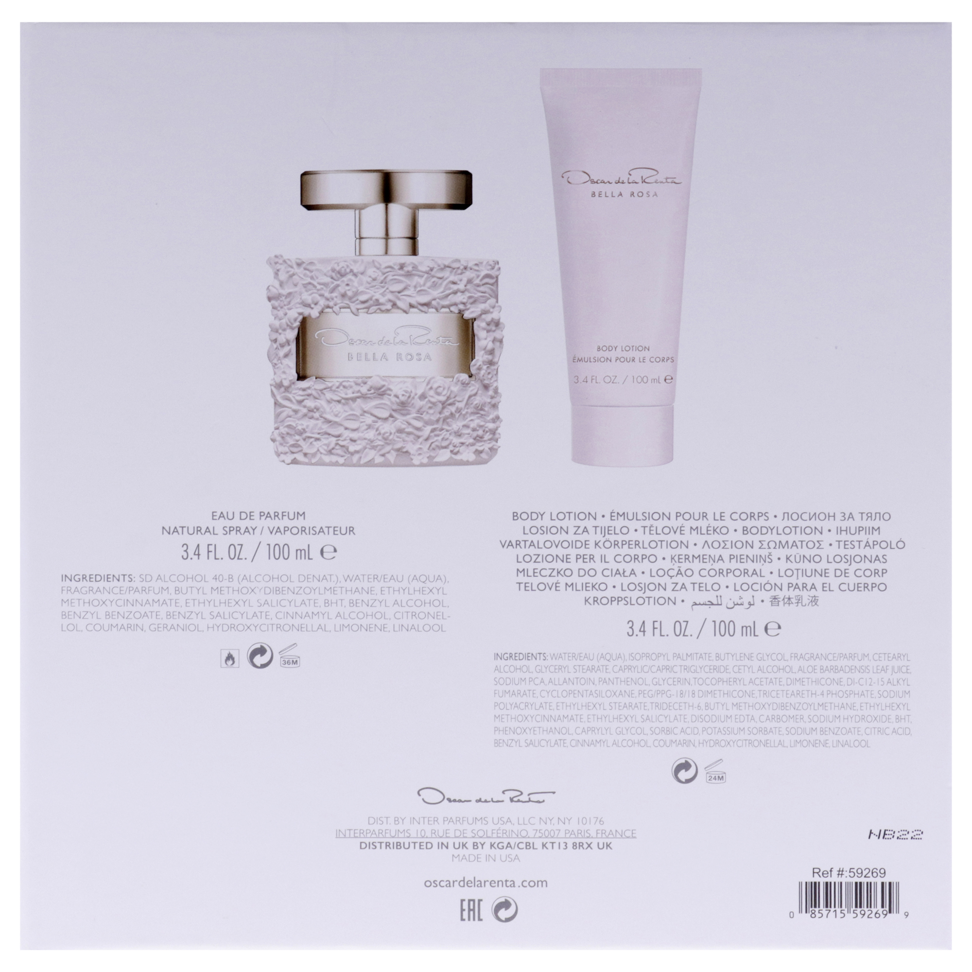 Foto 8 pulgar | Set de Perfume Oscar de la Renta Bella Rosa 2 Piezas para Mujer-Venta Internacional