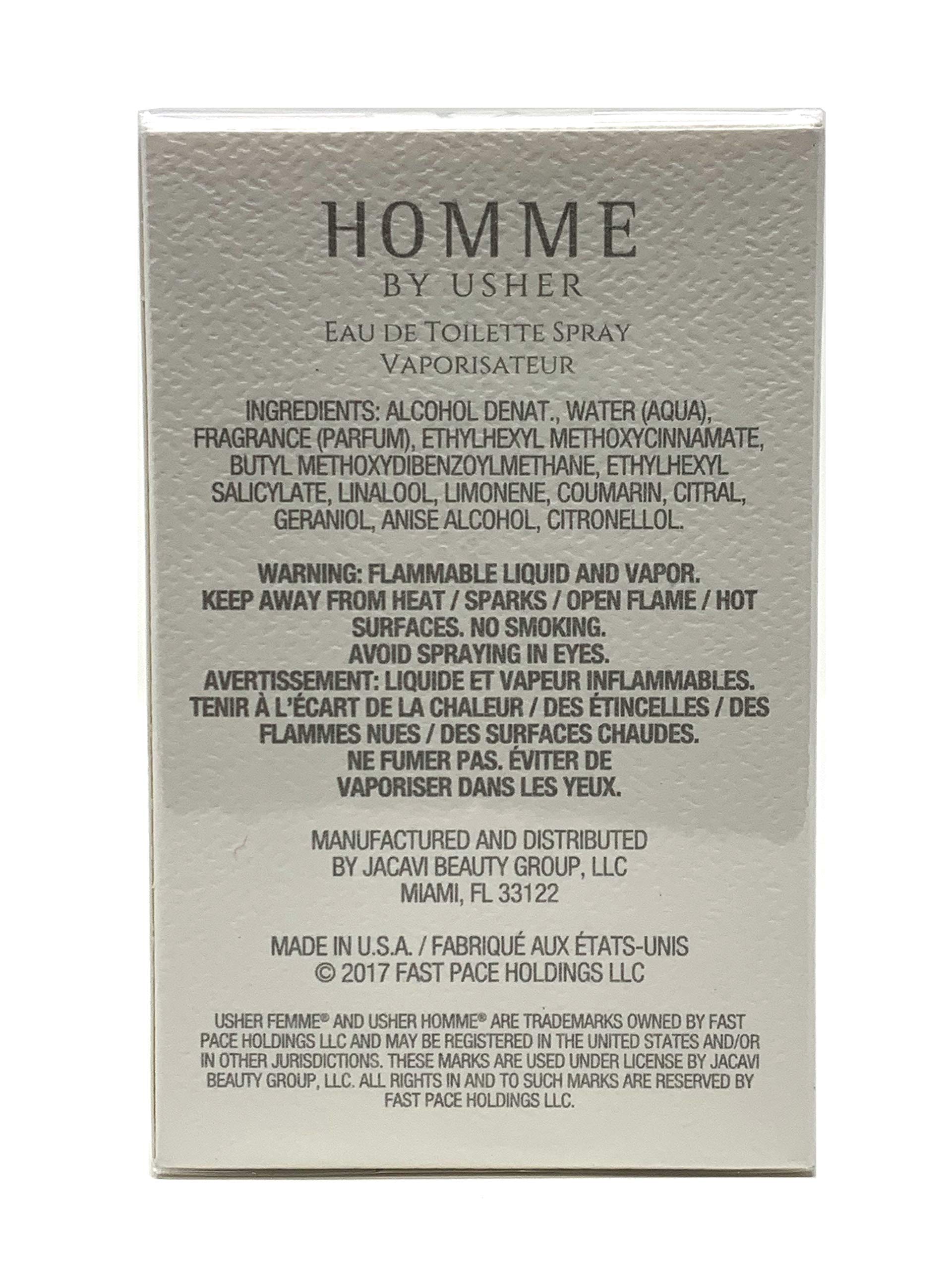 Foto 3 pulgar | Perfume Usher Homme Eau de Toilette 50 ml para Hombre - Venta Internacional