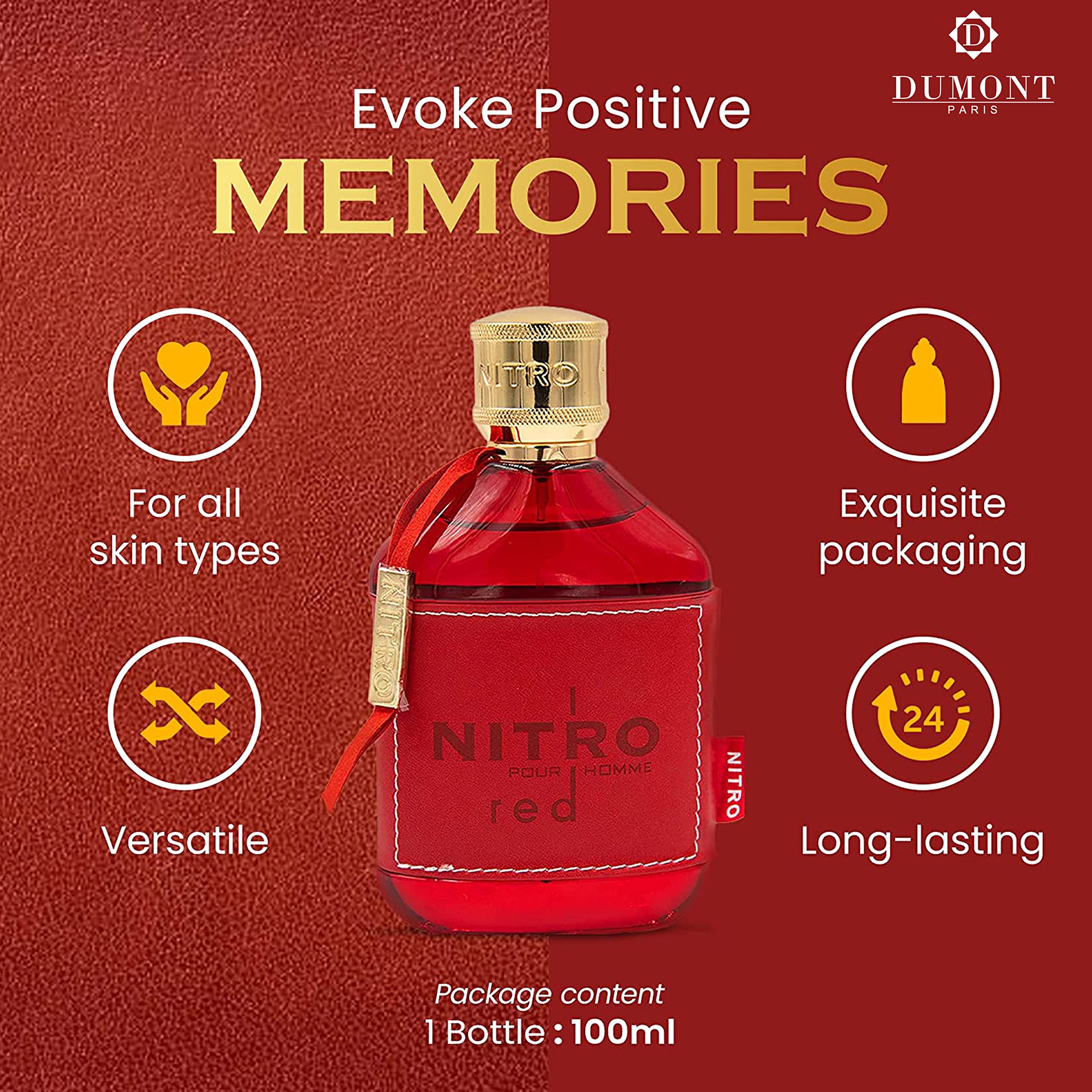 Foto 3 | Perfume Dumont Nitro Red Eau de Parfum 100 Ml para Hombre- Venta Internacional