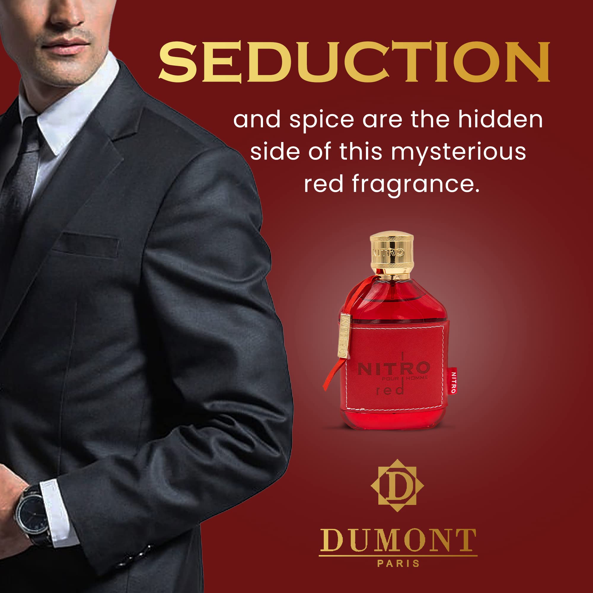 Foto 5 pulgar | Perfume Dumont Nitro Red Eau de Parfum 100 Ml para Hombre- Venta Internacional