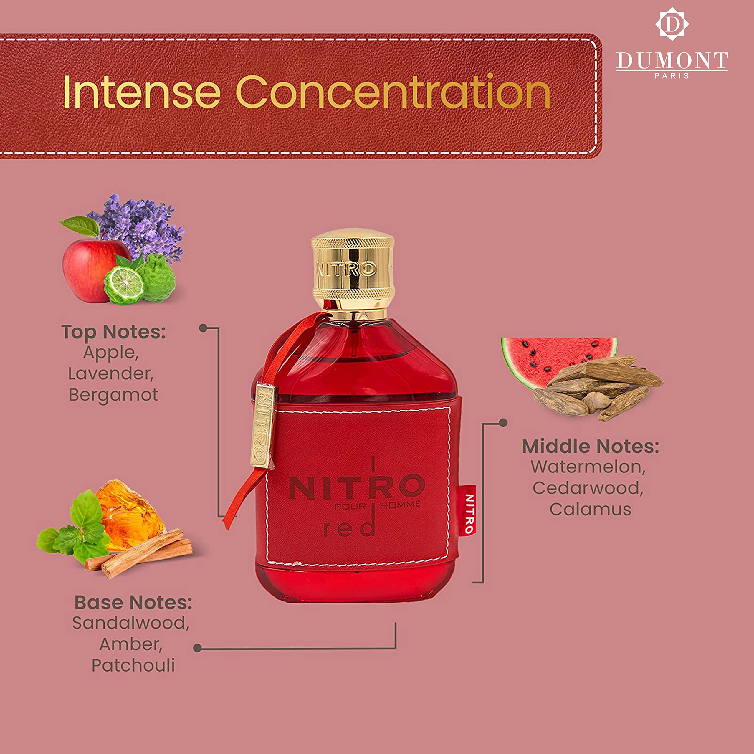 Foto 6 | Perfume Dumont Nitro Red Eau de Parfum 100 Ml para Hombre- Venta Internacional