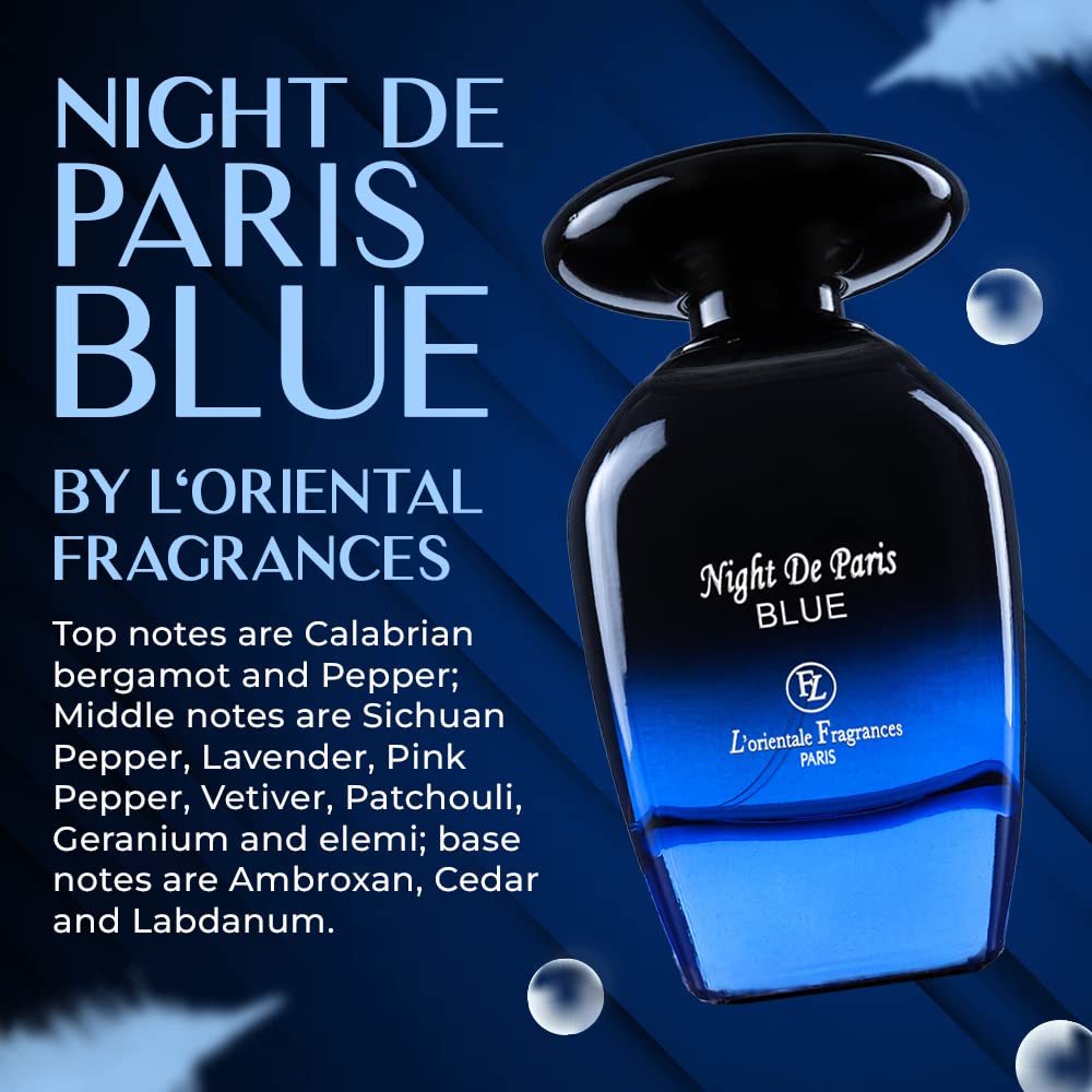 Foto 7 pulgar | Perfume L'orientale Fragrances Night De Paris Blue 100 Ml Edp - Venta Internacional.