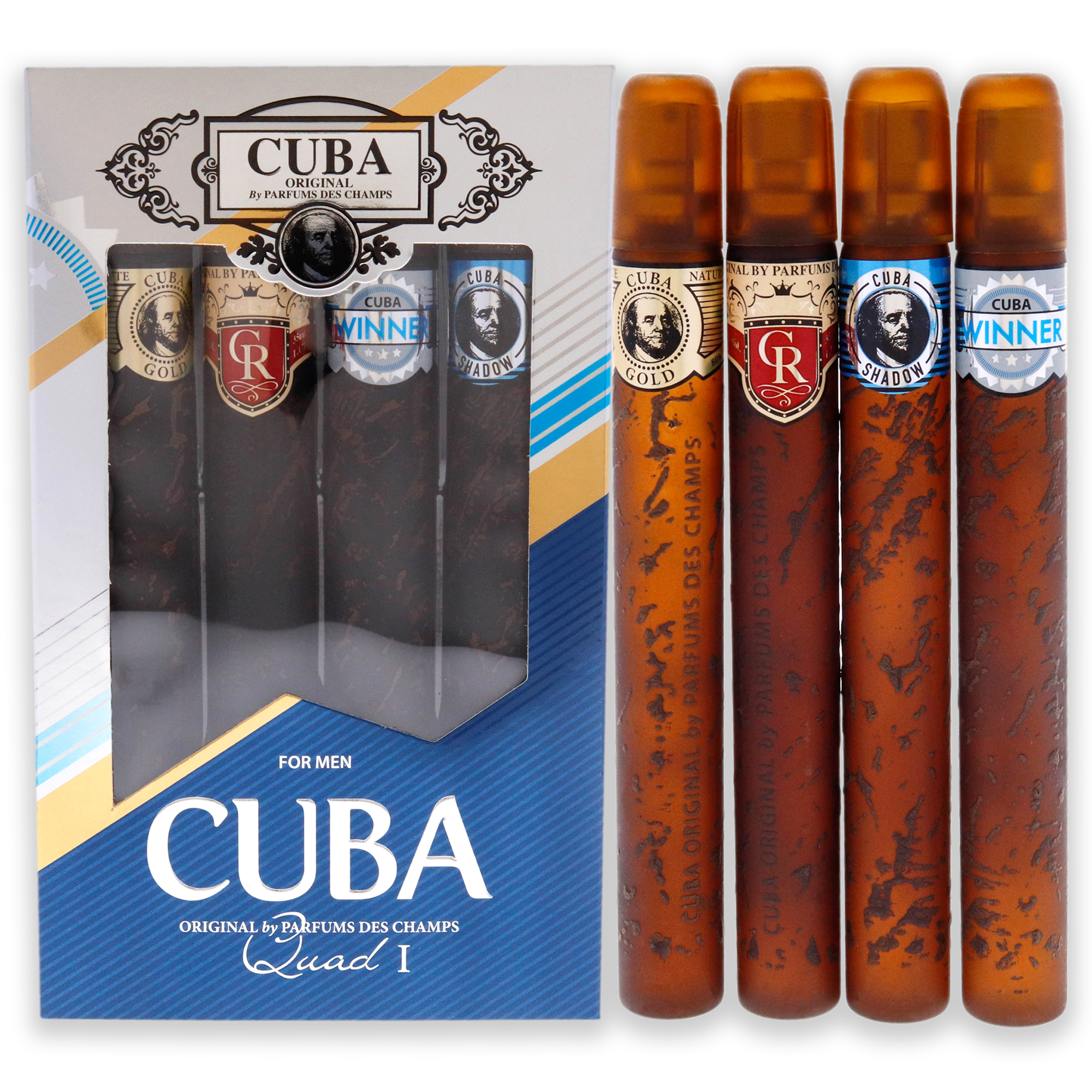 Set de Regalo Perfume Cuba Quad I Cuba para Hombre 35 Ml- Venta Internacional