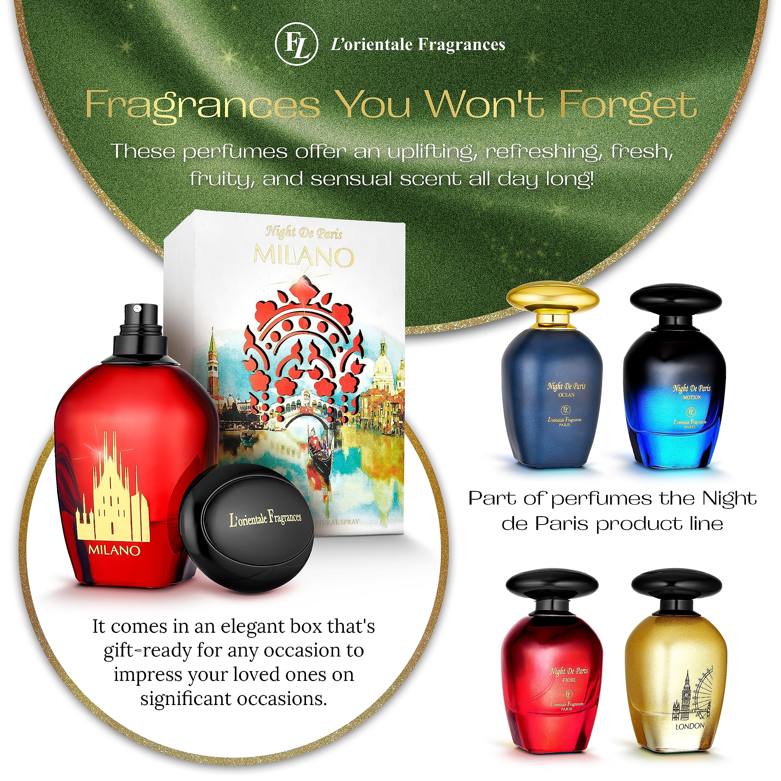 Foto 7 pulgar | Perfume L'orientale Fragrances Night De Paris Milano 100 Ml - Venta Internacional.