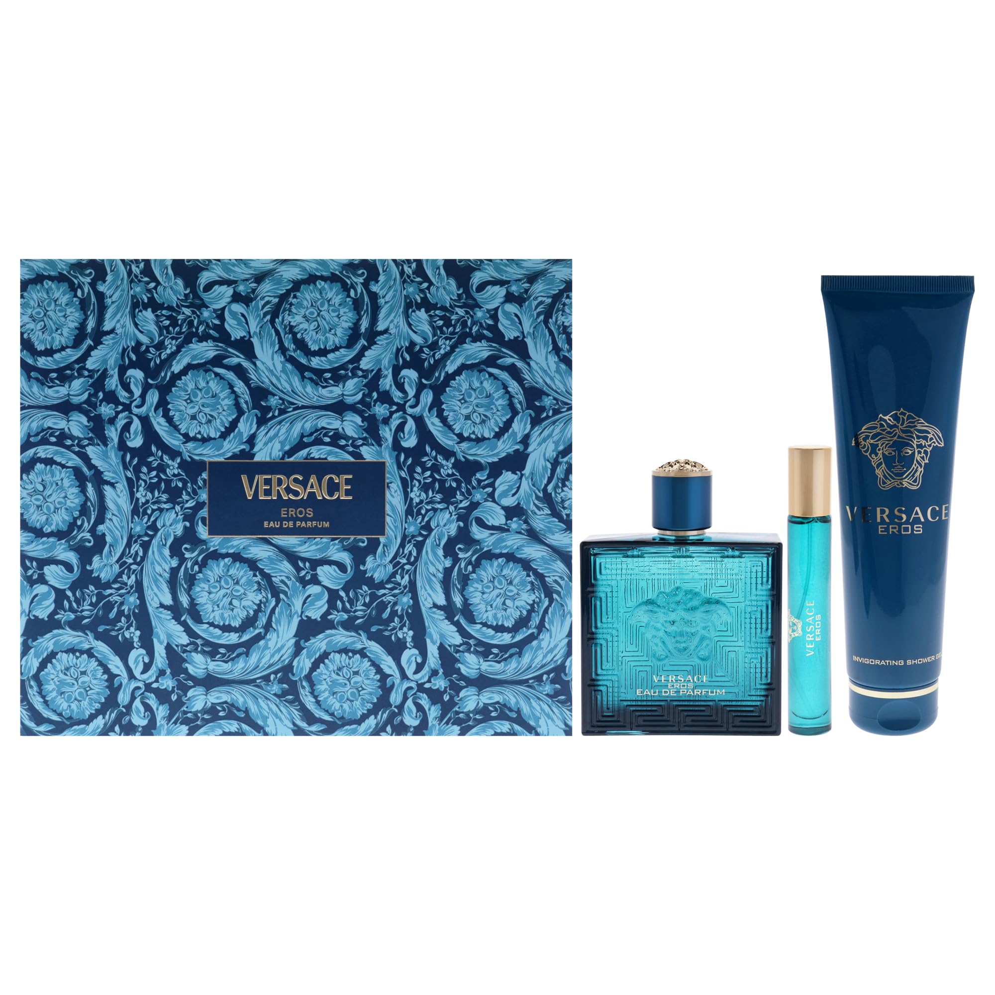 Foto 3 pulgar | Set De Regalo Versace Eros Para Hombre Edp 100 Ml, Spray De Viaje 10 Ml - Venta Internacional.